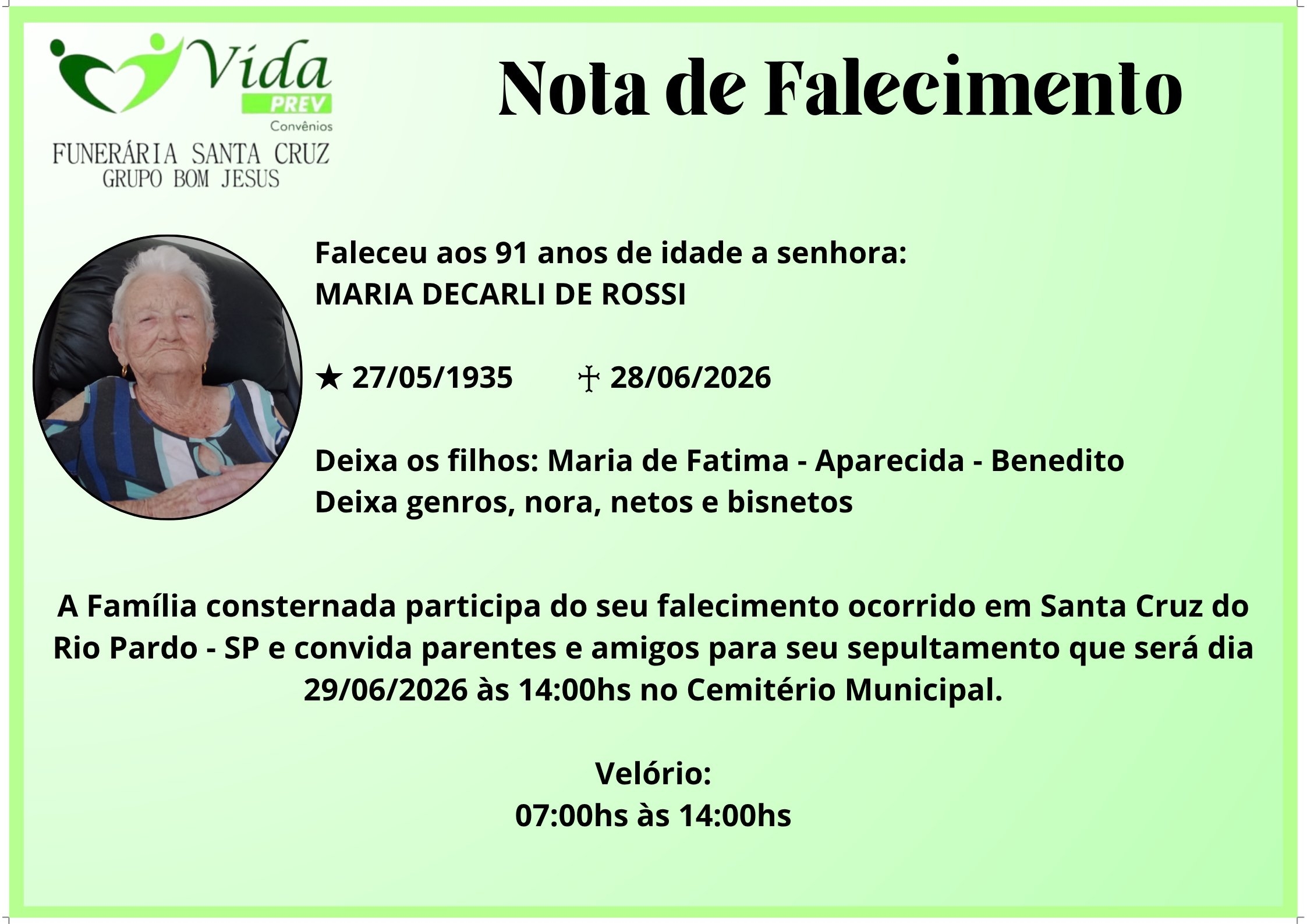MARIA DECARLI DE ROSSI