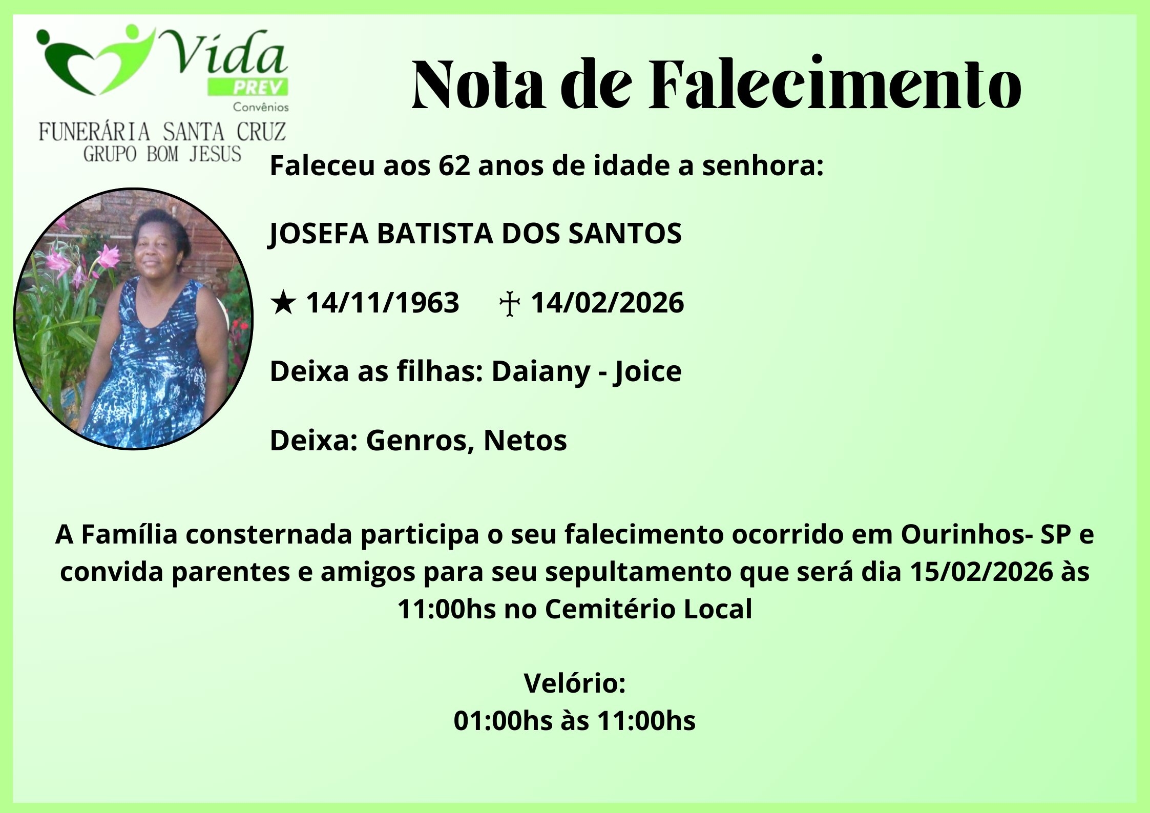 JOSEFA BATISTA DOS SANTOS