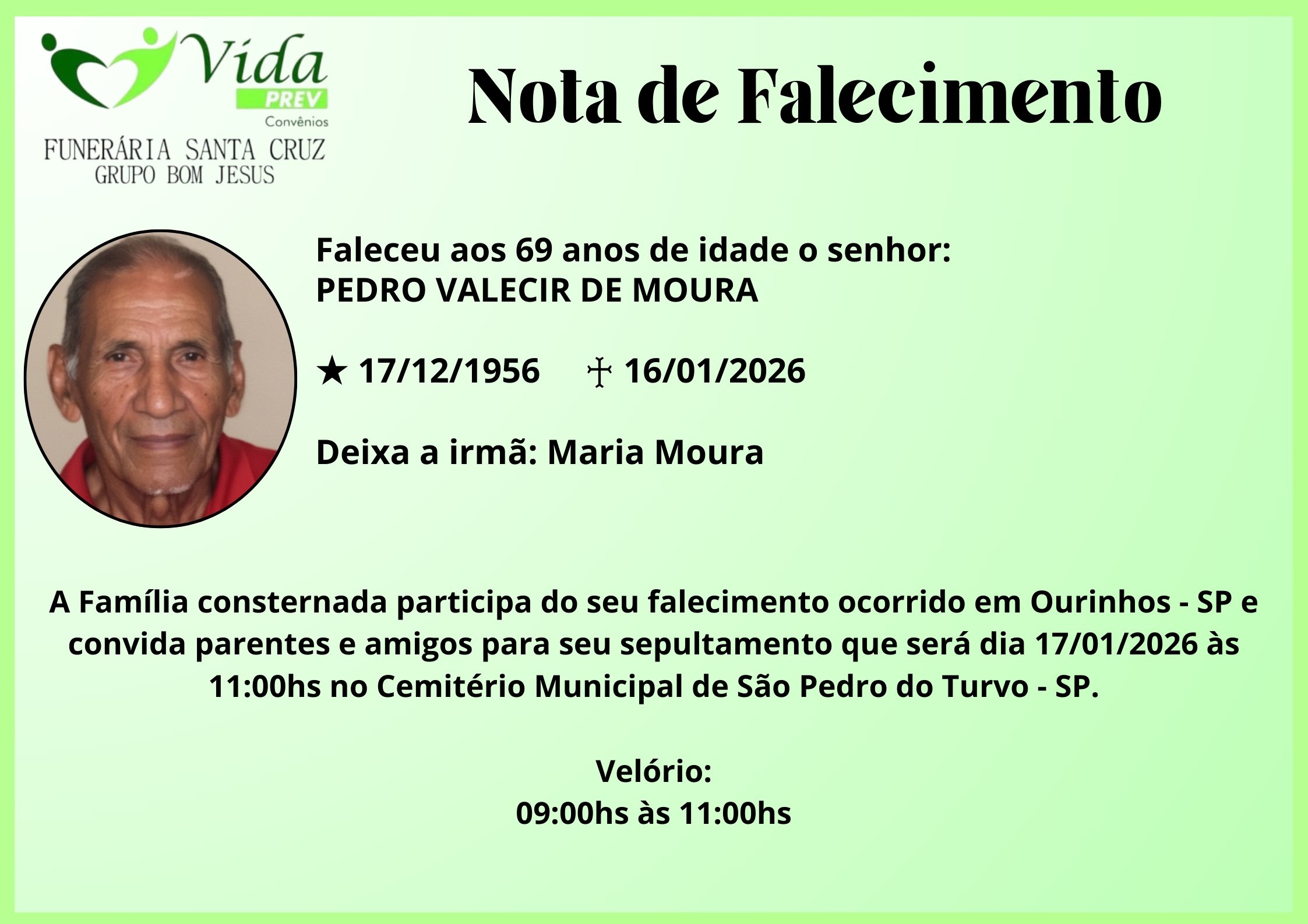 PEDRO VALECIR DE MOURA