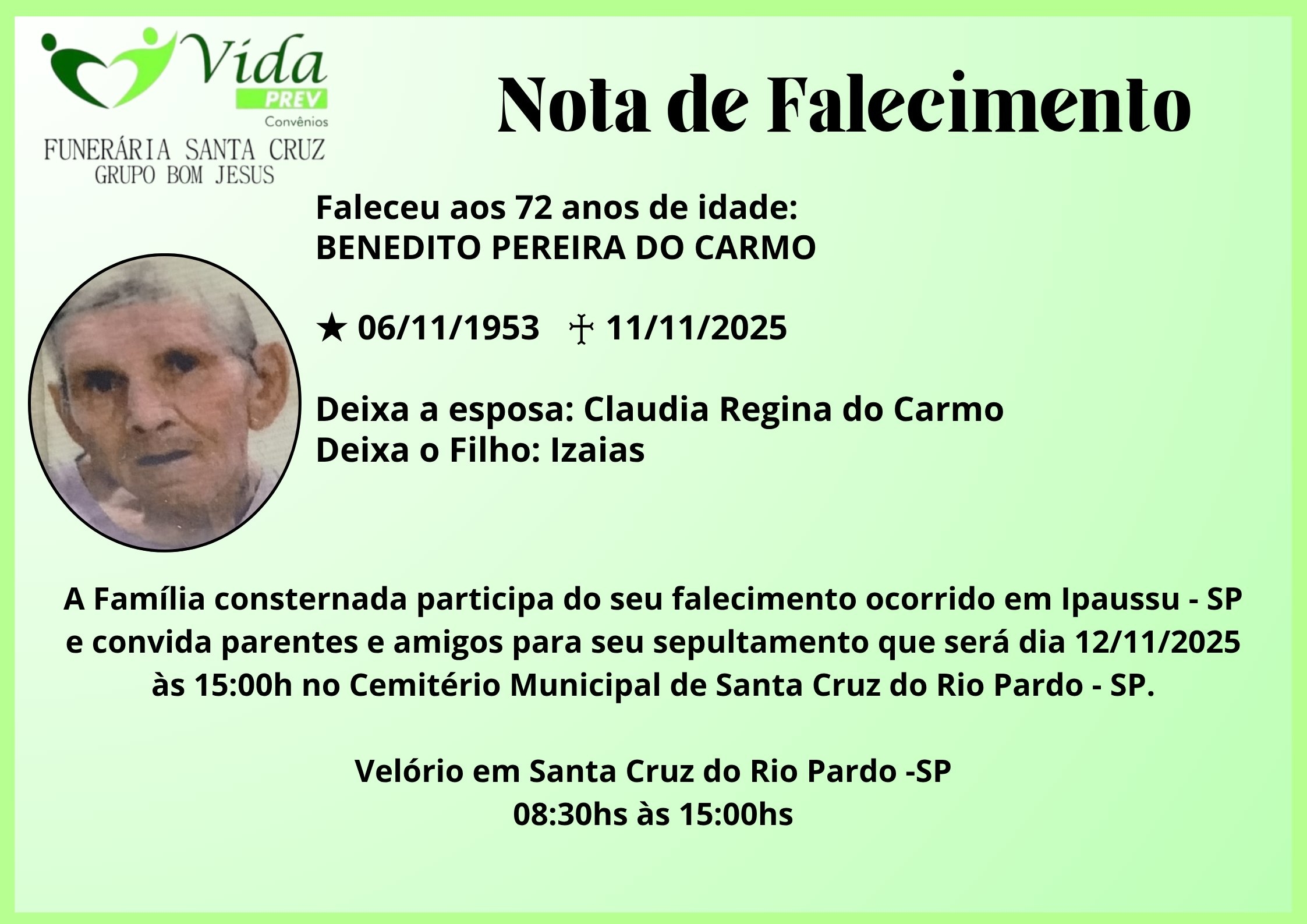 BENEDITO PEREIRA DO CARMO