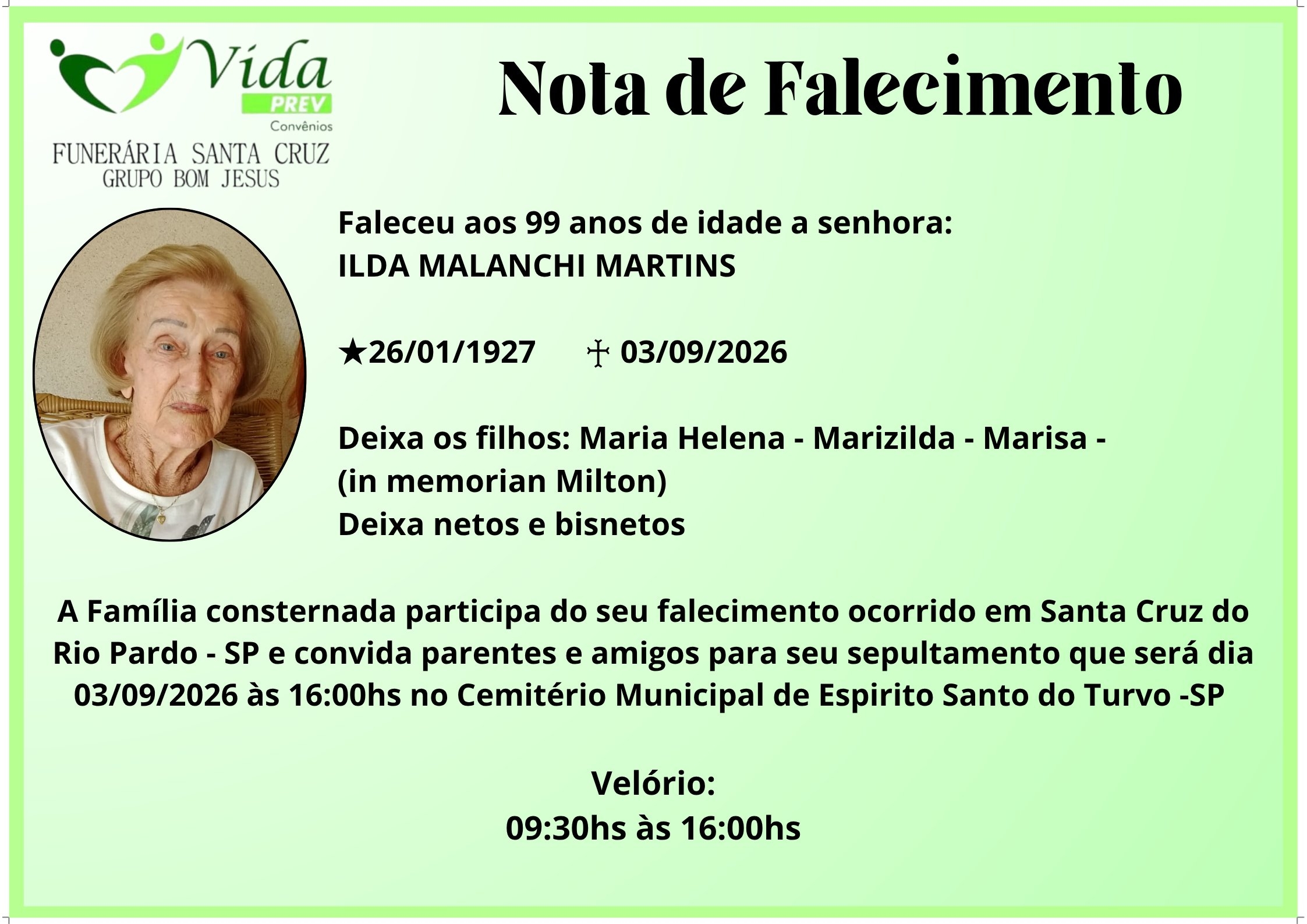 ILDA MALANCHI MARTINS