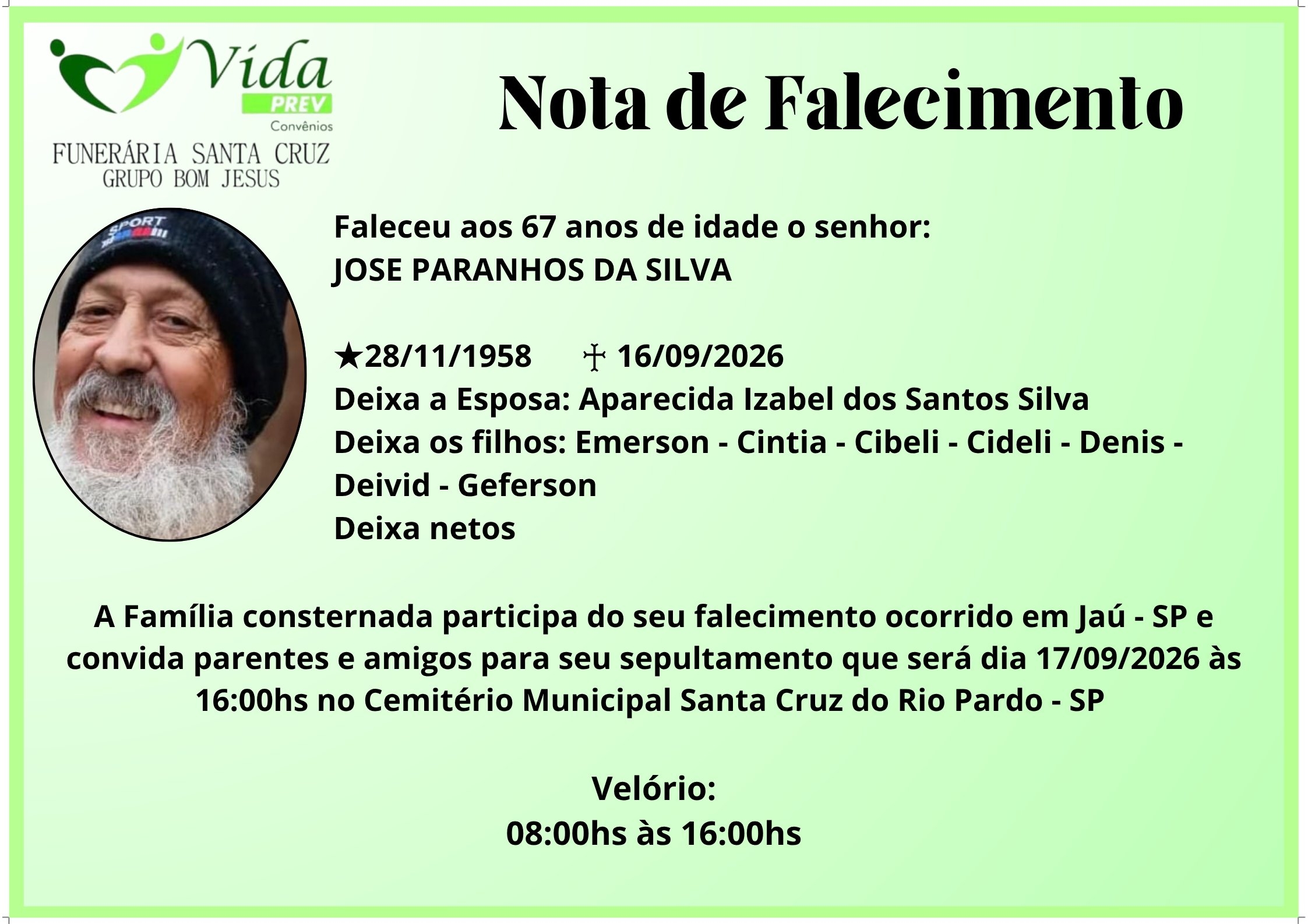 JOSE PARRANHOS DA SILVA
