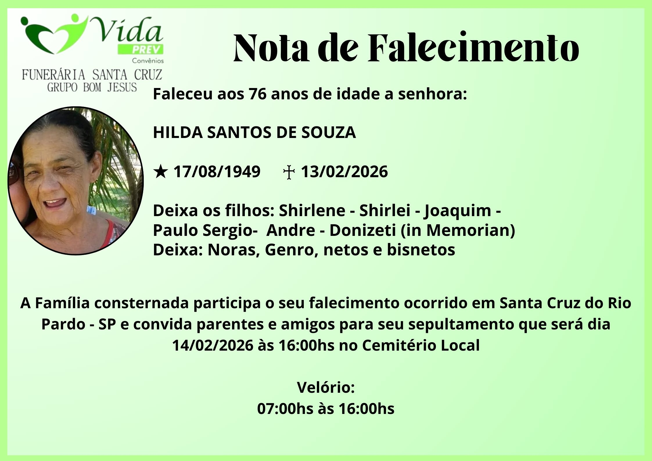 HILDA SANTOS DE SOUZA