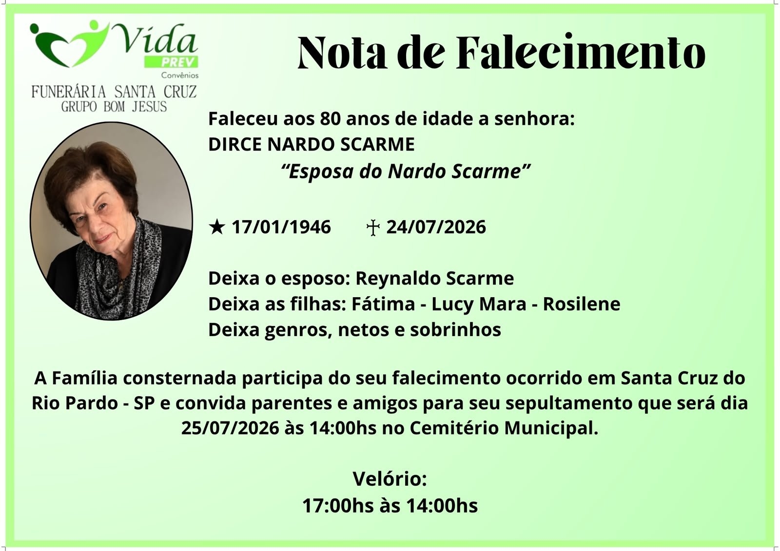 DIRCE NARDO SCARME