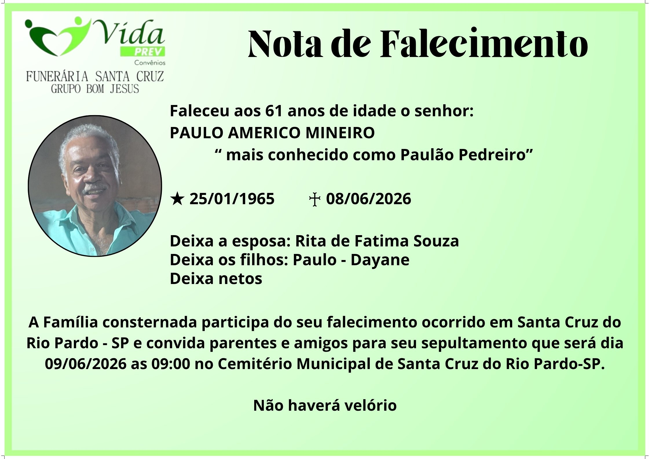 PAULO AMERICO MINEIRO
